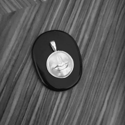 Lips Pendant –Handmade Kiss Necklace – Minimalist Lip Charm – Love Token – sleek & modern design