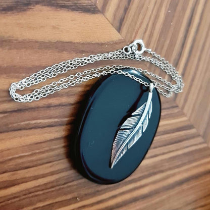 Delicate Feather Necklace  925 Sterling Silver – 45cm Chain – Minimalist Boho