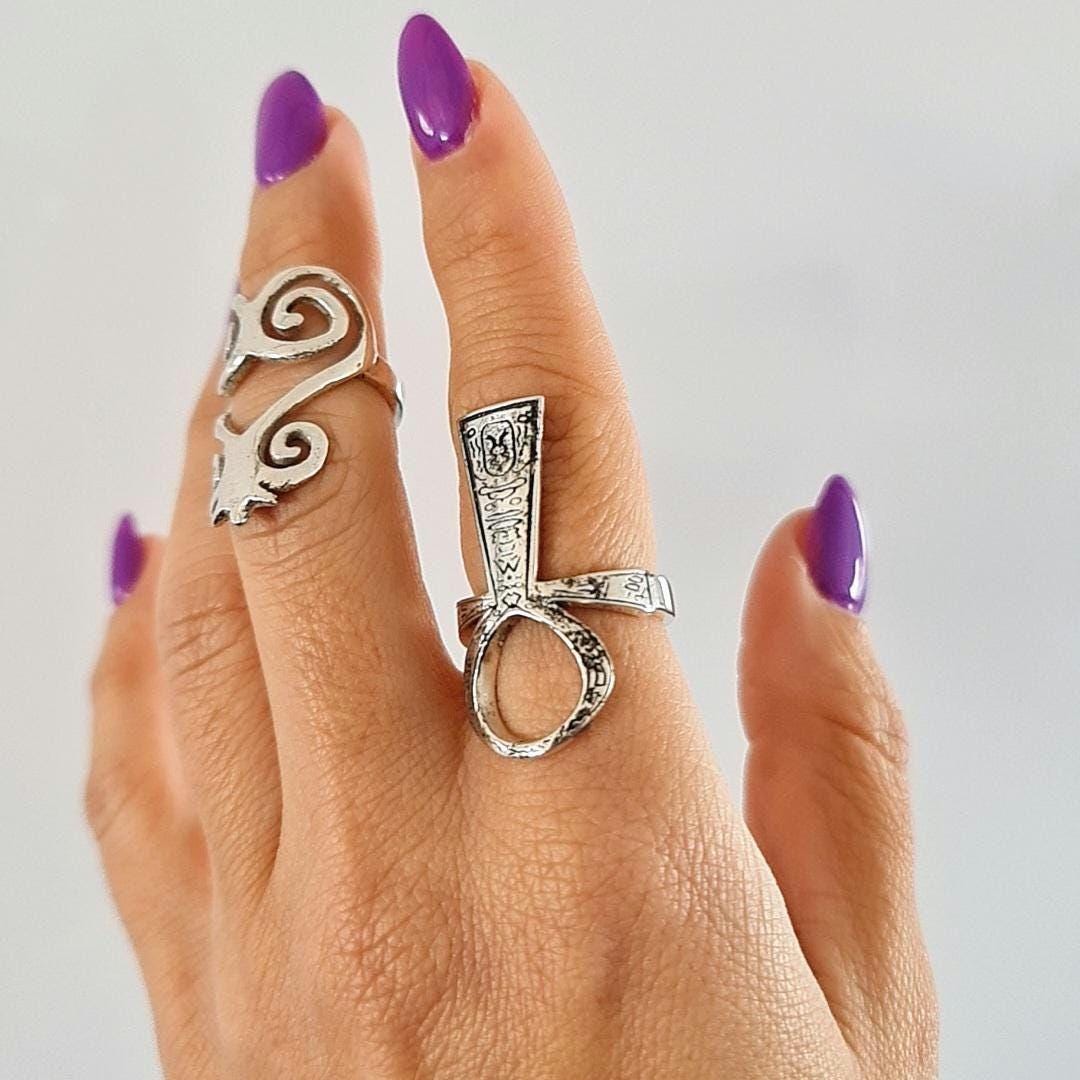 Handmade Sterling Silver Ankh Ring: Egyptian Key of Life Jewelry
