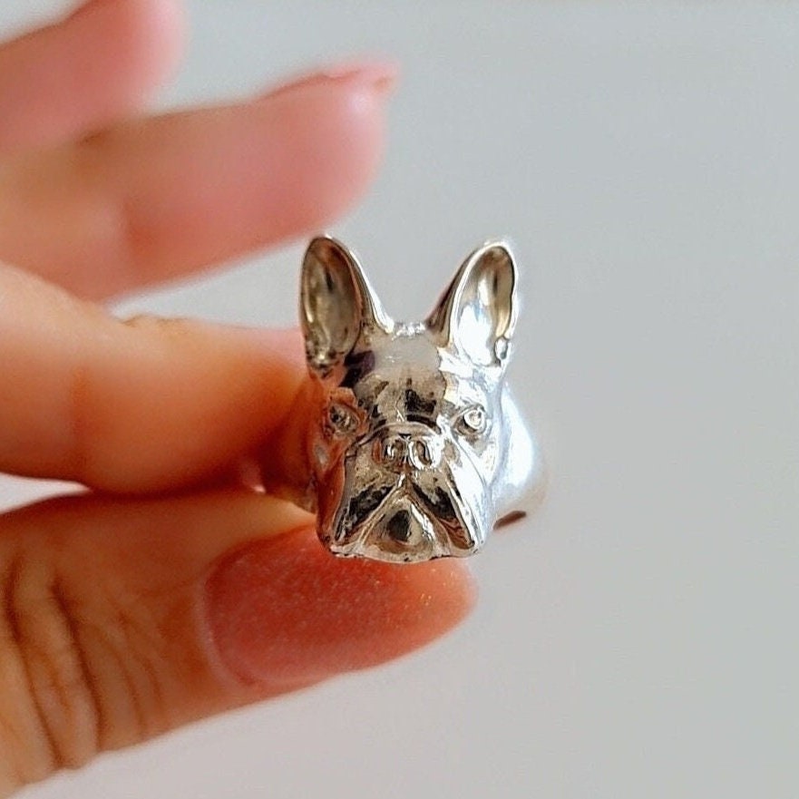 French Bulldog Ring: A Stylish Tribute to Your Four-Legged Companion -  Sterling Silver 925