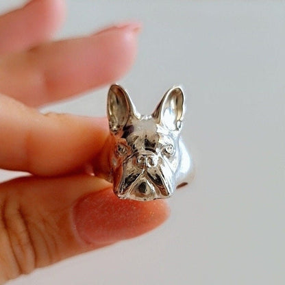 French Bulldog Ring: A Stylish Tribute to Your Four-Legged Companion -  Sterling Silver 925