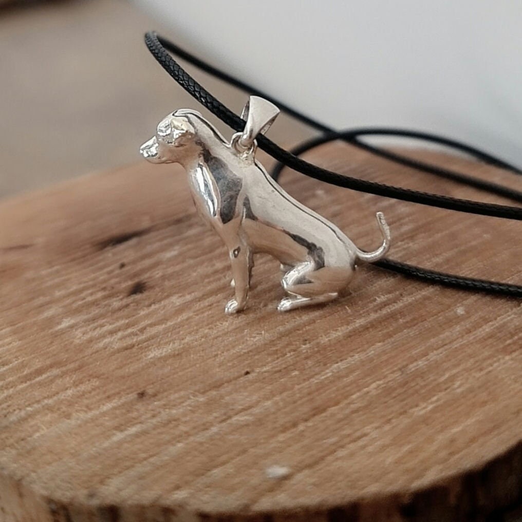 Handmade Labrador Retriever Pendant: Minimalist Sterling Silver Dog Silhouette