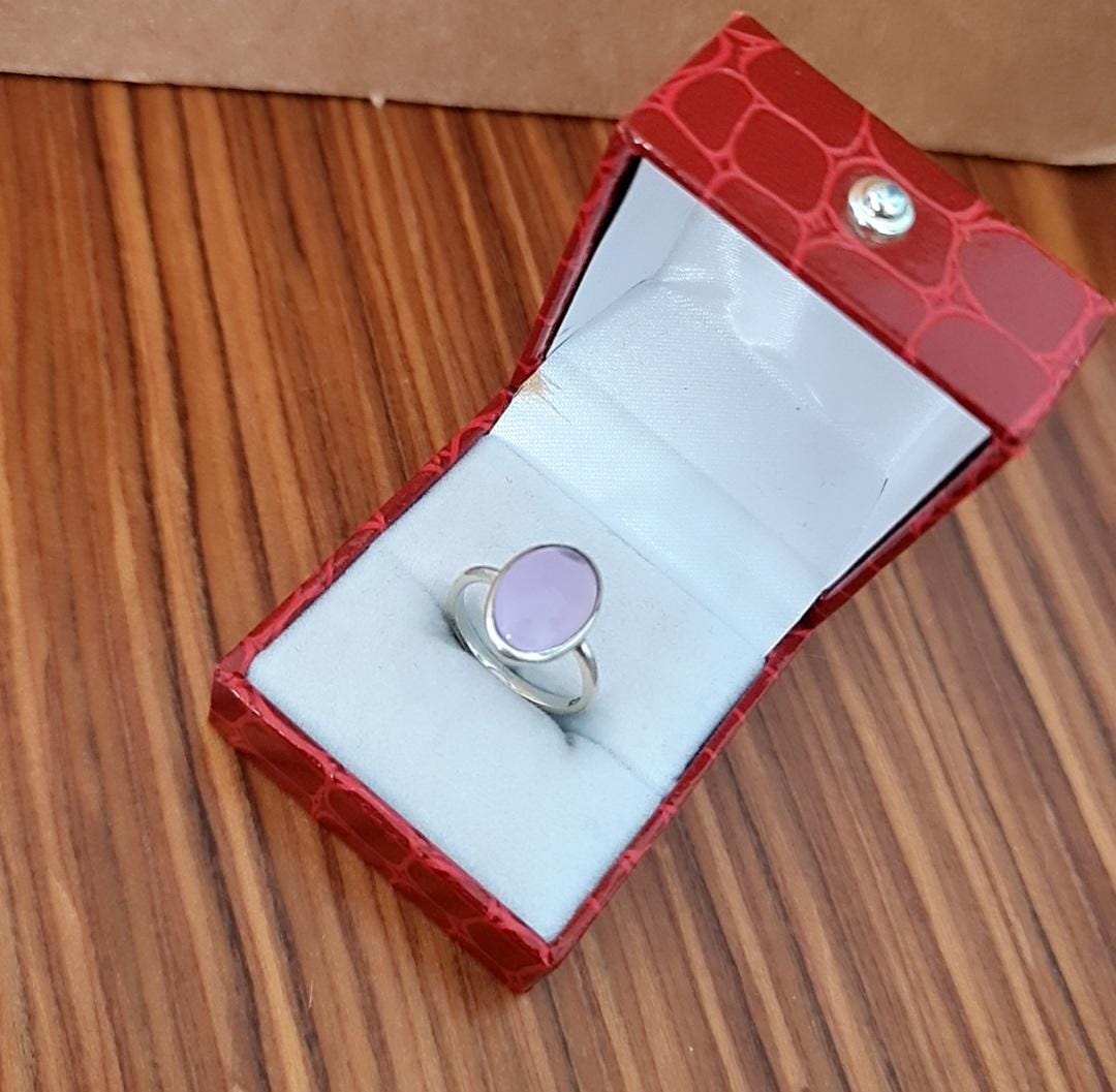 Handmade Oval Amethyst Ring: 925 Sterling Silver, February Birthstone