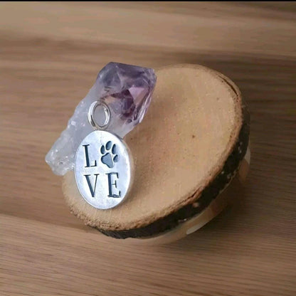 Handmade Silver Paw Print Pendant: Minimalist Pet Lover Necklace