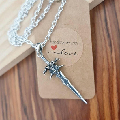 Frostmourne Sword Pendant , Wow, World of Warcraft  , Lich King,  Handmade 925 Sterling Silver