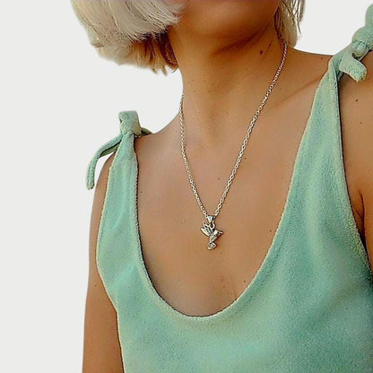 Sterling Silver Hummingbird Pendant: Symbol of Joy & Love