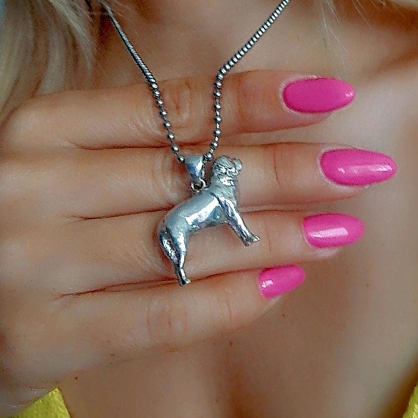 Handmade St. Bernard Silver Pendant: Dog Lover Gift