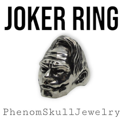 Handmade Sterling Silver Joker Ring: Intricate Statement Jewelry Gift