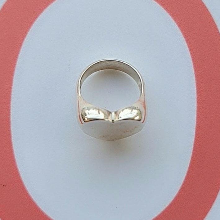 Handmade Sterling Silver Heart Ring: Minimalistic design