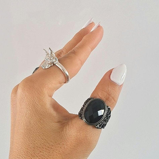 Handmade 925 Silver Doberman Pinscher Ring: Pet Lover Jewelry