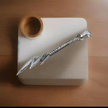 Sterling Silver Lightning Bolt Pendant: Mythical Thunder Flash Necklace