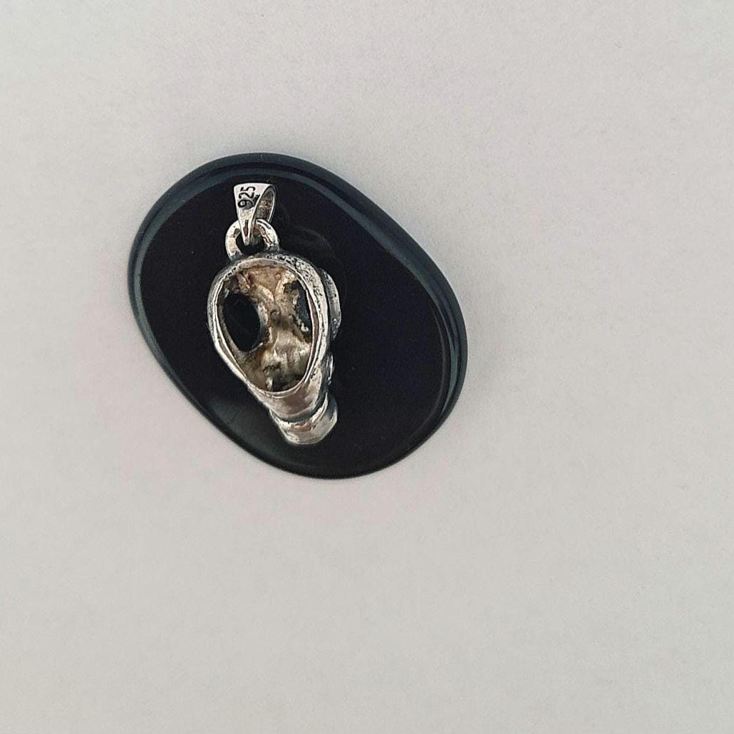 Gothic Steampunk gas mask Pendant – WWII Inspired War - Classic word  2nd War - Military Charm