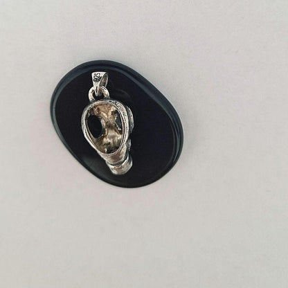 Gothic Steampunk gas mask Pendant – WWII Inspired War - Classic word  2nd War - Military Charm