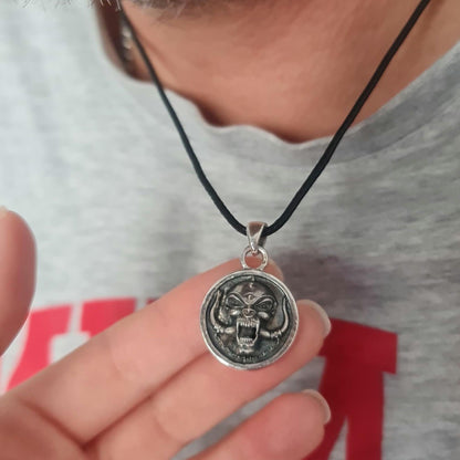 Motorhead Snaggletooth War Pig Pendant-Solid 925  Sterling Silver-Heavy Duty Design for the Ultimate Rockstar -