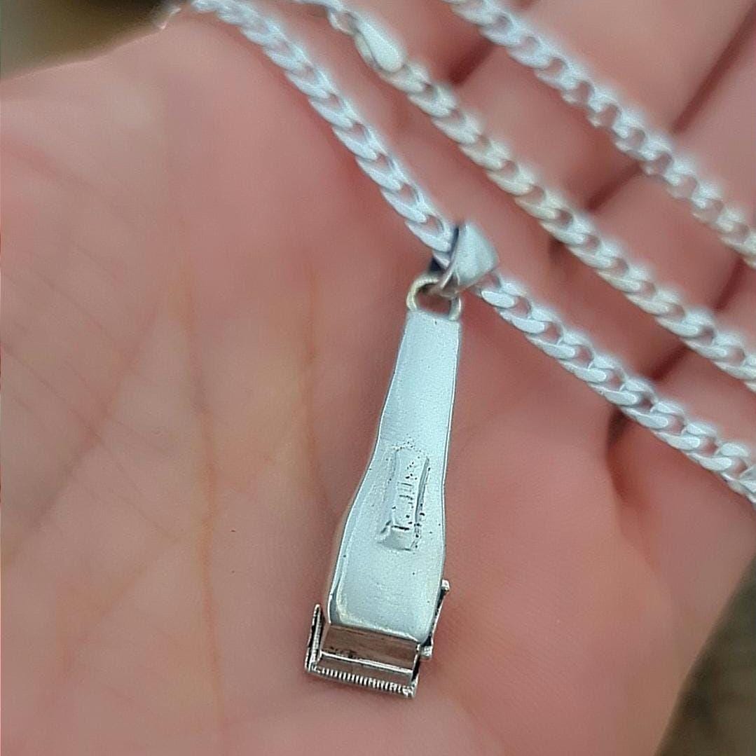 Electric Razor-Barber's Signet  Sterling Silver - Perfect Gift for the Modern Gentlemen Who Love Traditional Style and Precision