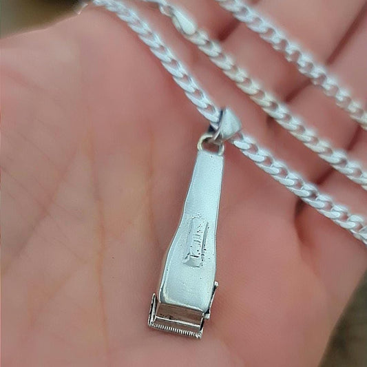 Electric Razor-Barber's Signet  Sterling Silver - Perfect Gift for the Modern Gentlemen Who Love Traditional Style and Precision