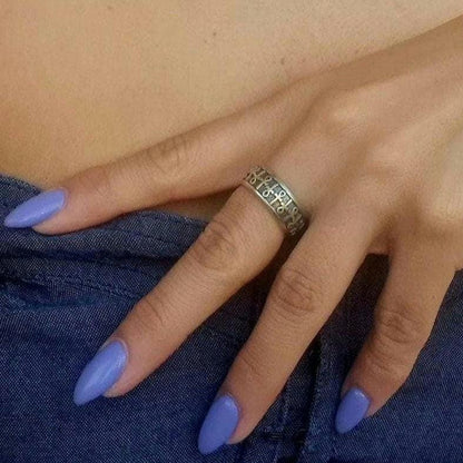 Handmade Sterling Silver Ankh Ring: Egyptian Key of Life Symbol