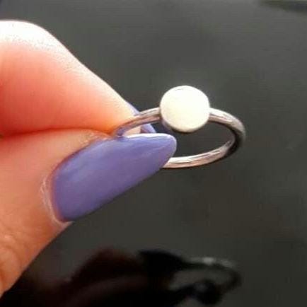 Handmade Sterling Silver Circle Ring: Minimalist Geometric Jewelry