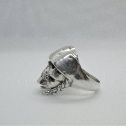 Handmade Gothic Sterling Silver Mexican Skull Ring