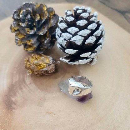 OWL RING - Handcrafted 925 Silver Stylized Animal Jewelry Minimalistic -  solid sturdy