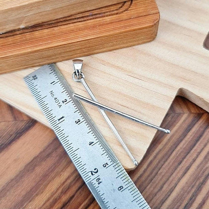 Handmade Sterling Silver Drumsticks Pendant: Rockstar Music Lover Gift