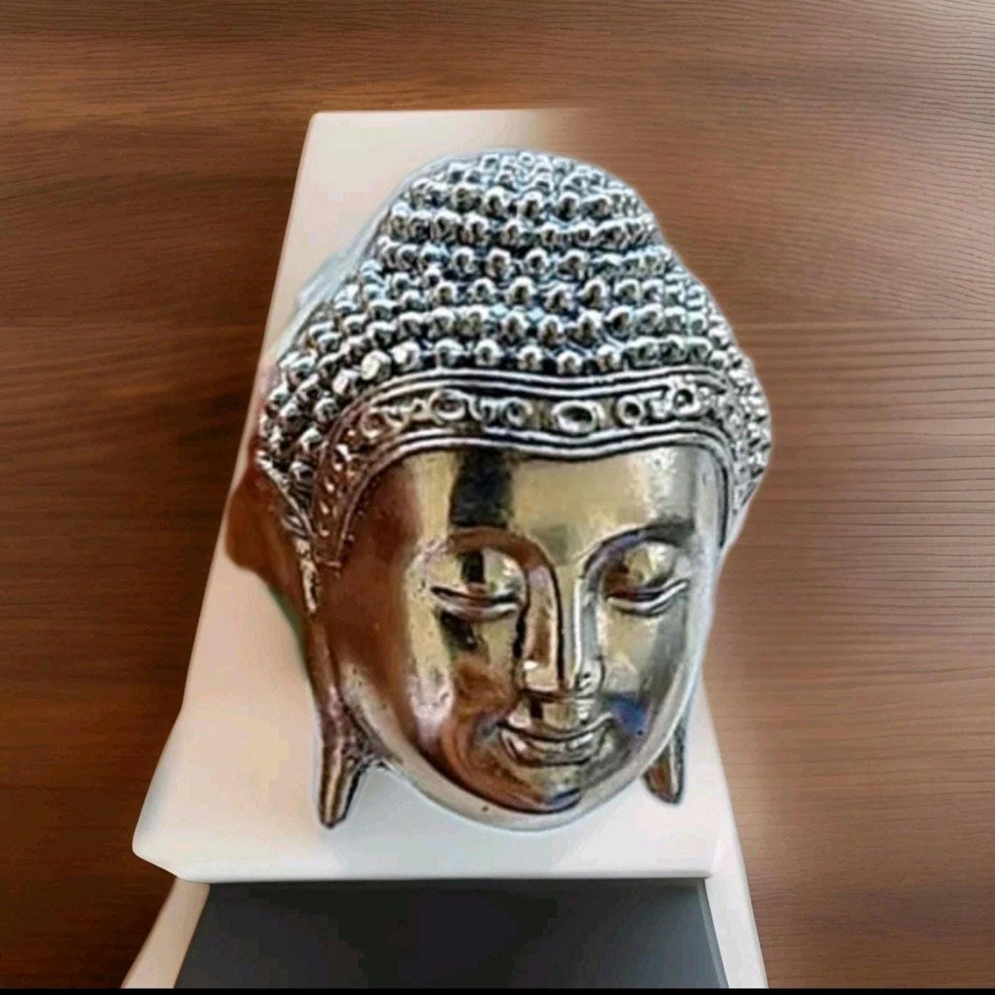 Handmade Silver Buddha Head Ring: Boho Hippie Jewelry