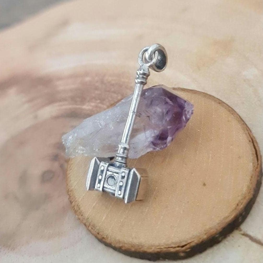 Handmade Sterling Silver Orgrim Doomhammer Pendant - Warcraft Jewelry