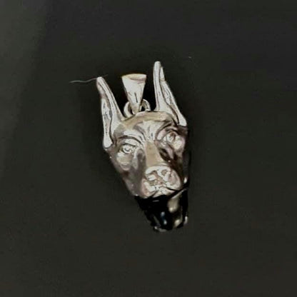 Handmade Sterling Silver Doberman Pendant: Dog Lover Statement Piece