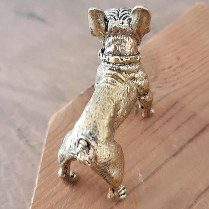 solid brass French Bulldog  figurine -Sculpture-Highly Detailed-Realistic - Deco style " 140 grams" - Decorative