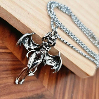 Devil Batgirl Necklace -Cosplay anime girl Batgirl-Batwoman- Batman whimsical