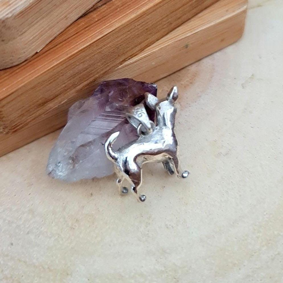 Handmade Chihuahua Pendant: 925 Sterling Silver Dog Lover Gift
