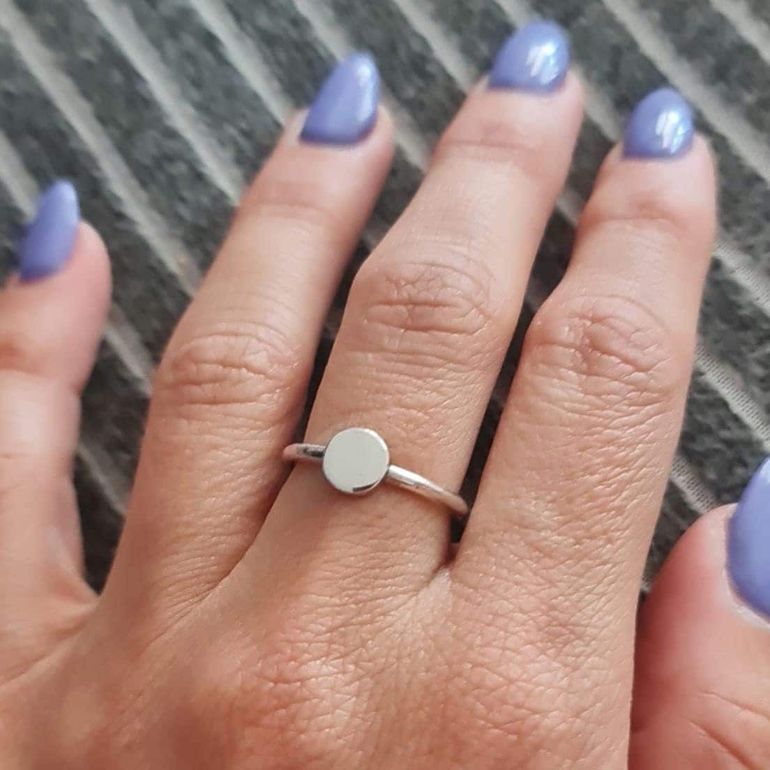 Handmade Sterling Silver Circle Ring: Minimalist Geometric Jewelry