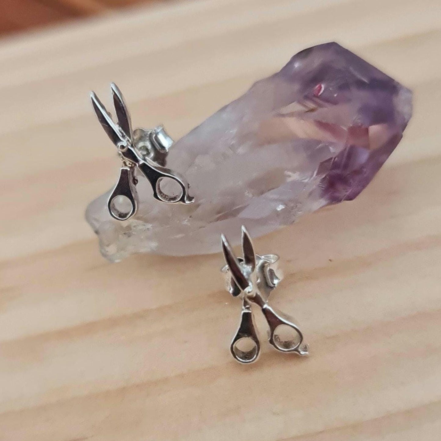 Scissors Stud Earrings - trendy earrings for barber, hairdresser sterling silver