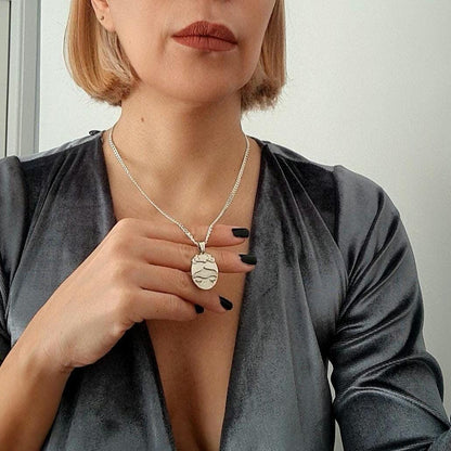 Frida Kahlo Pendant Necklace: 925 Sterling Silver, Iconic Mexican Painter