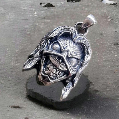 Iron Maiden Eddie Killers Pendant, Skull Pendant, Biker - Rock  - Heavy metal  statement charm Sterling silver