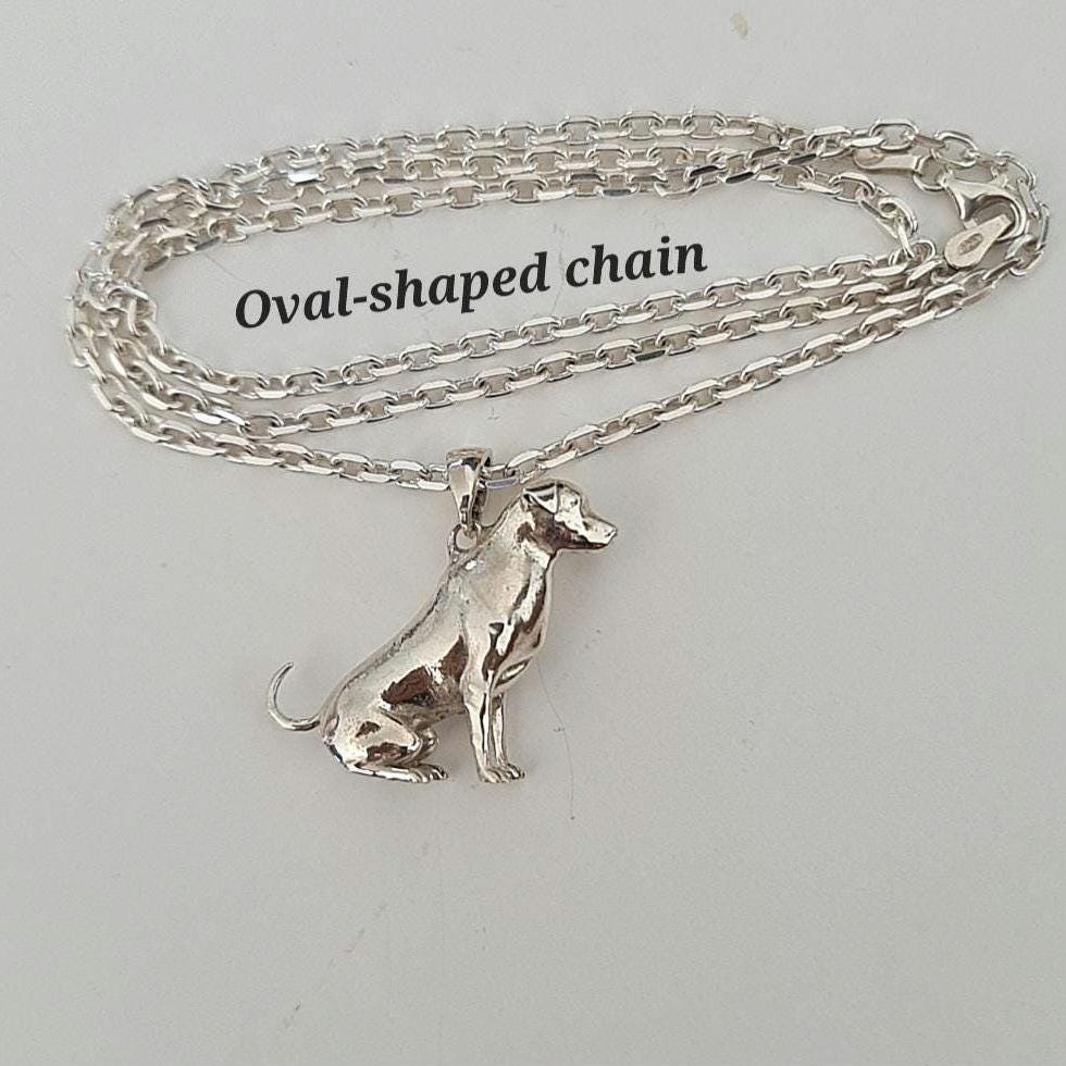 Handmade Labrador Retriever Pendant: Minimalist Sterling Silver Dog Silhouette