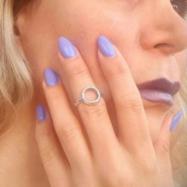 Handmade Sterling Silver Circle Ring: Minimalist Geometric Jewelry