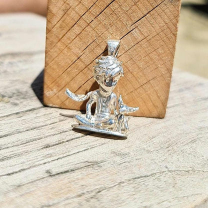 Little Prince Necklace: Sterling Silver Figurine Pendant