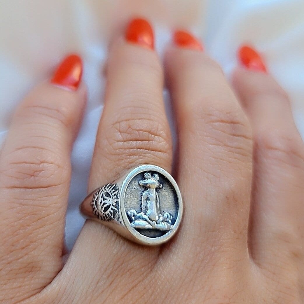 Handmade 925 Silver Yoga Frog Ring: Meditation Jewelry