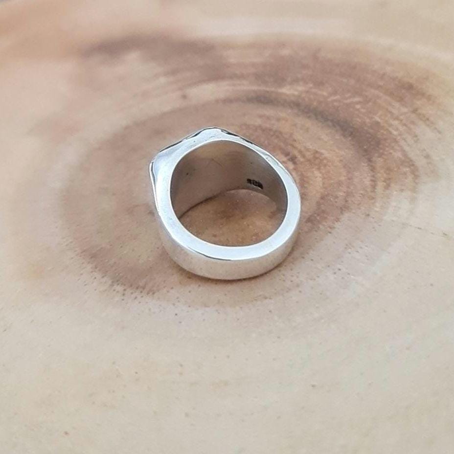 OWL RING - Handcrafted 925 Silver Stylized Animal Jewelry Minimalistic -  solid sturdy