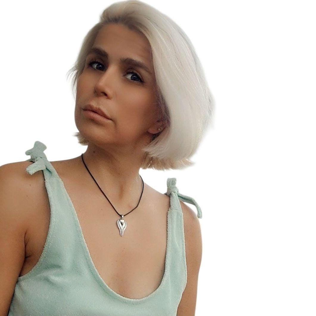 Sterling Silver Angel Wings Charm: Memorial Keepsake, Protection Amulet