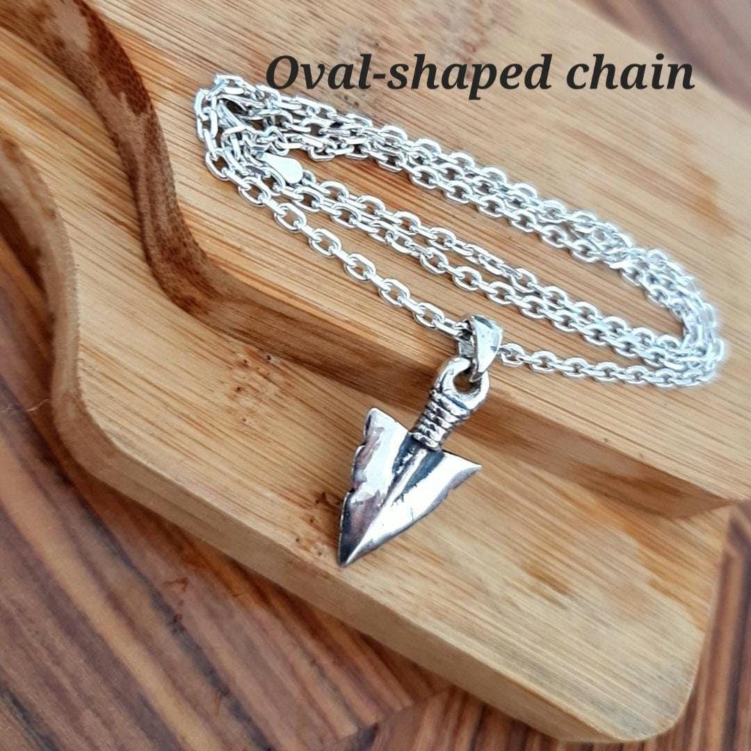 Sterling Silver Arrowhead Pendant Necklace: Archer Jewelry