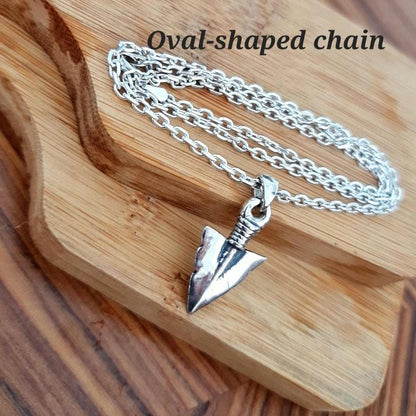 Sterling Silver Arrowhead Pendant Necklace: Archer Jewelry