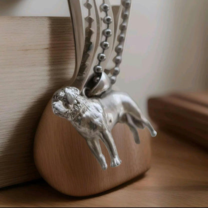 Handmade St. Bernard Silver Pendant: Dog Lover Gift