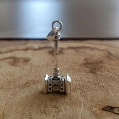 Handmade Sterling Silver Orgrim Doomhammer Pendant - Warcraft Jewelry