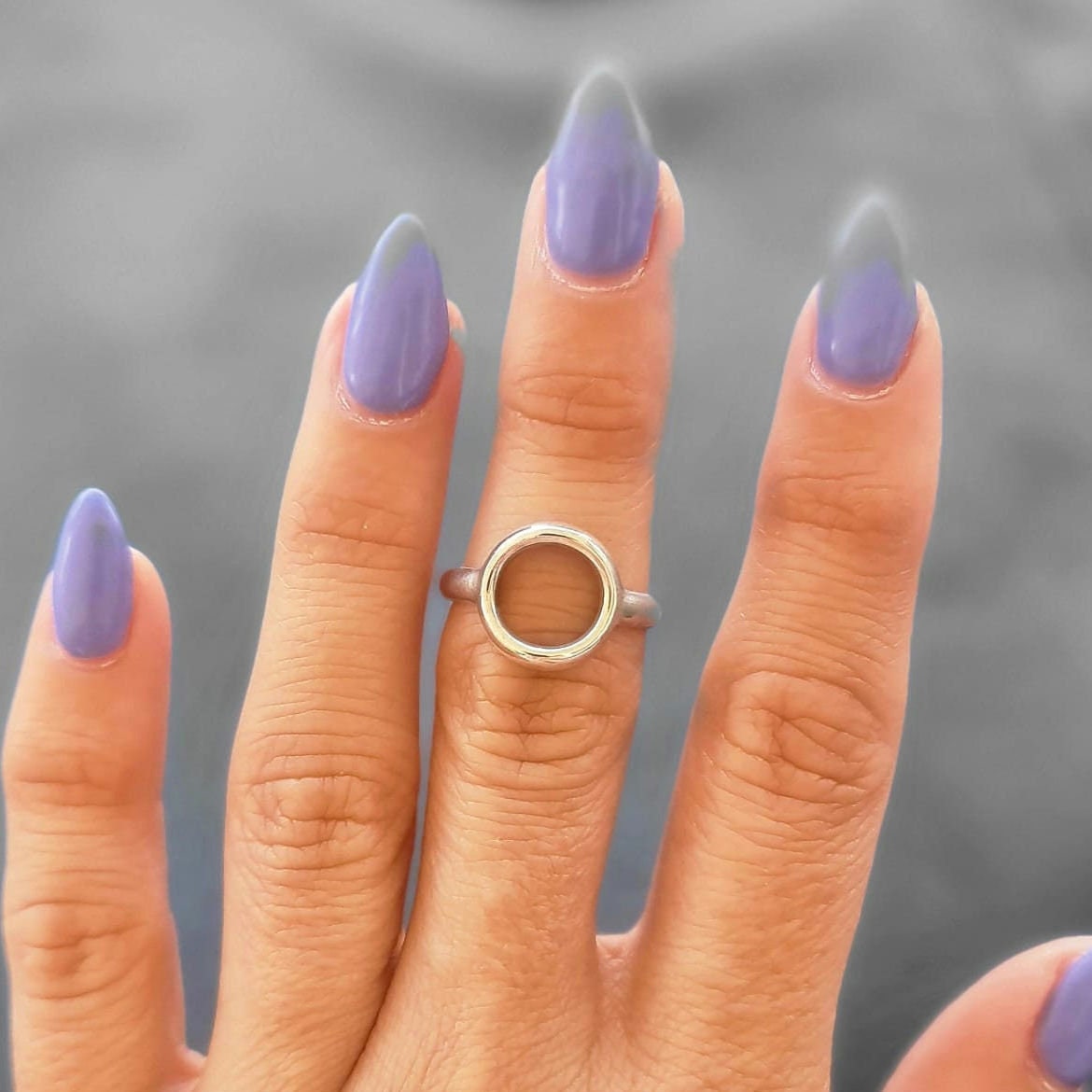 Handmade Sterling Silver Circle Ring: Minimalist Geometric Jewelry