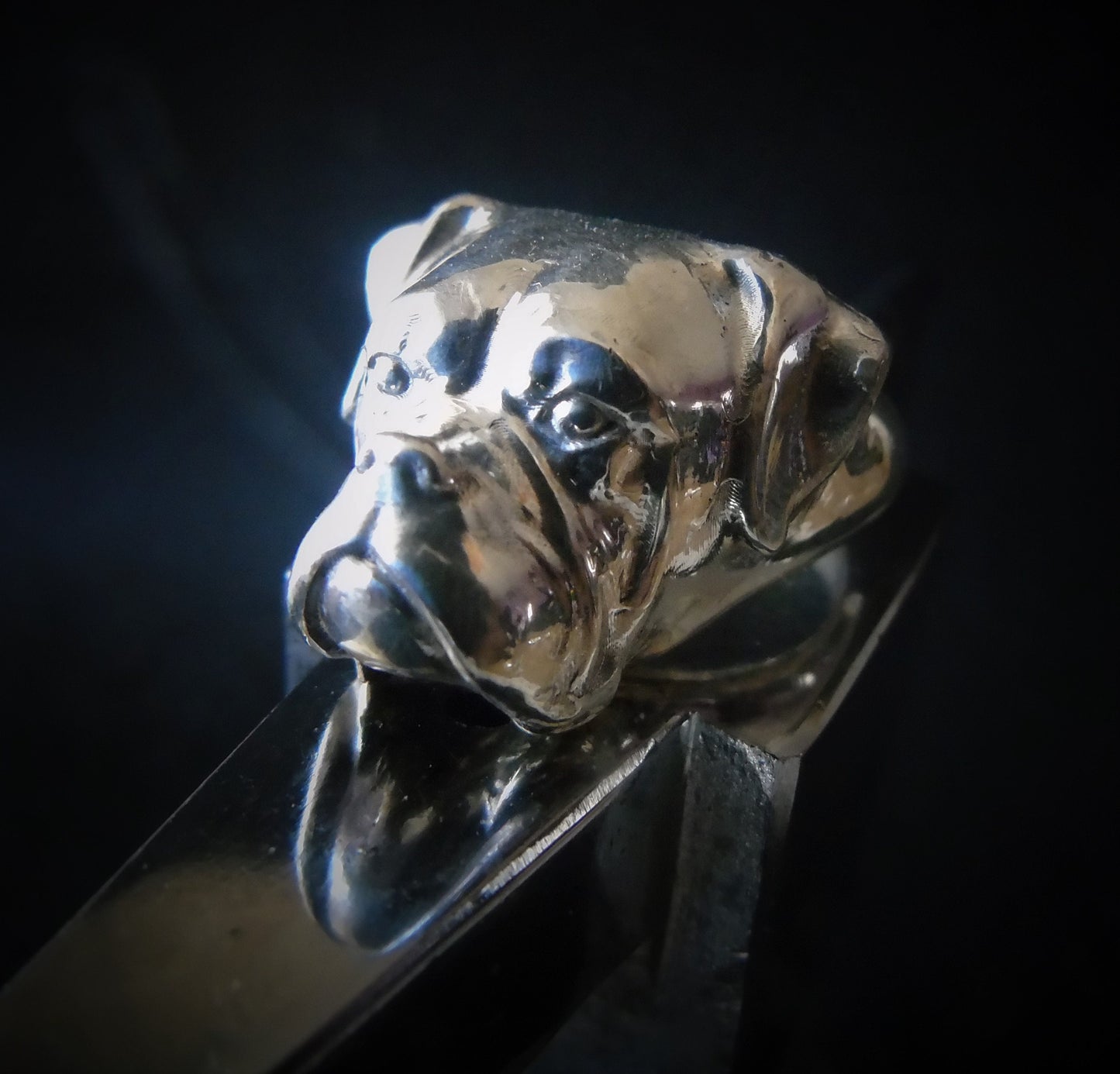 Handmade 925 Silver Boxer Dog Ring: Animal Lover Gift