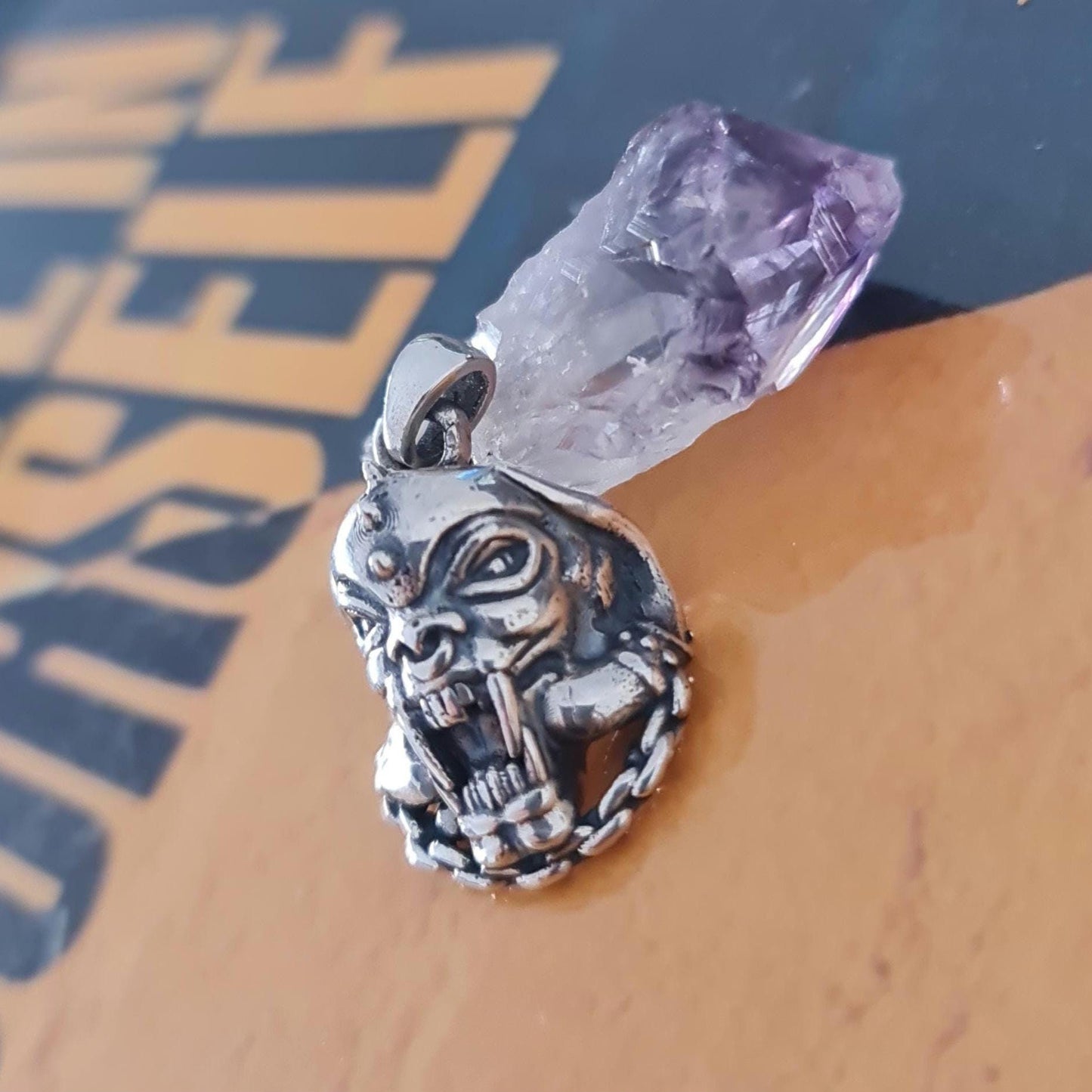 Motorhead Snaggletooth War Pig Pendant-  Sterling Silver-Heavy Duty Design for the Ultimate Rockstar