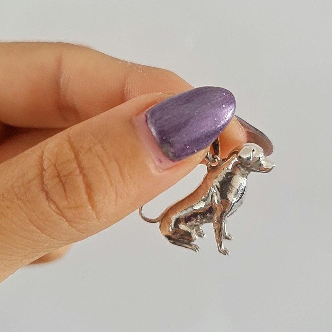 Handmade Labrador Retriever Pendant: Minimalist Sterling Silver Dog Silhouette