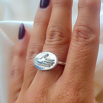 Frida Hand Ring-925 Sterling Silver Minimalistic Design - La mano- Mexico